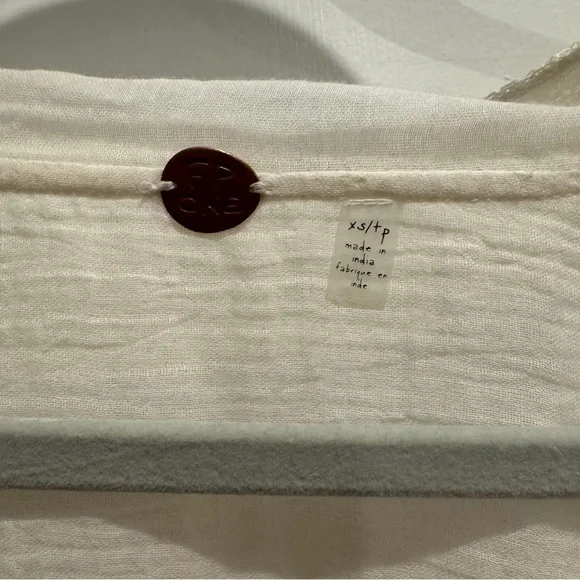 FP 1 Elodie Elegant Cream Button-Down Blouse - Picture 2 of 5